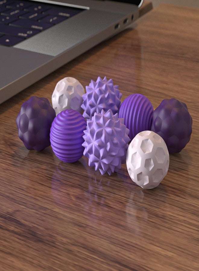 Ahorasky Fidget Toys - 8Pcs Magnetic Attraction Stress Balls with Silicone Shell and Storage Box for Adults - to Calm Restless Hands and Anxious Mind, Silicone Roller Magnet Balls Sensory Adults（Purple） - Image 3